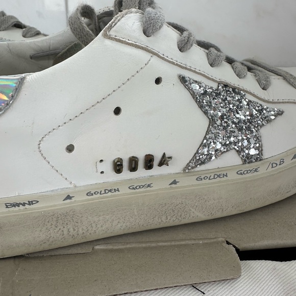Golden Goose LEATHER PLATFORM GLITTER STAR MIRROR SNEAKER . Size 35 - Picture 4 of 11